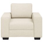 Sofa 2 pcs Beige 221 x 80 x 82 cm Leinen – Bild 4