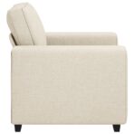 Sofa 2 pcs Beige 221 x 80 x 82 cm Leinen – Bild 5