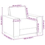 Sessel Hellgrau 100x77x82 cm Cordstoff – Bild 9