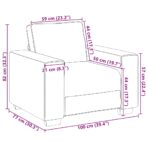 Sessel Hellgrau 100x77x82 cm Samt – Bild 8