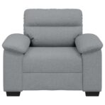 Sessel Hellgrau 100x81x84 cm Stoff – Bild 4