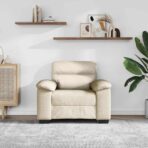 Sessel 100x81x84 cm Leinen – Bild 3