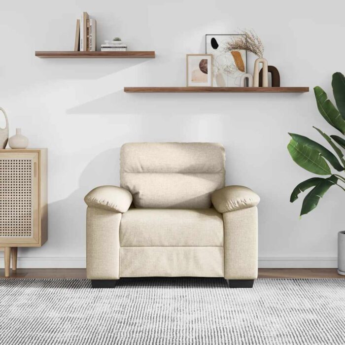 Sessel 100x81x84 cm Leinen – Bild 3