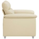 Sessel Creme 100x81x84 cm Kunstleder – Bild 5