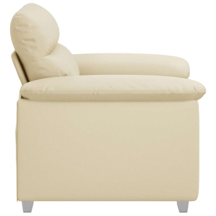 Sessel Creme 100x81x84 cm Kunstleder – Bild 5