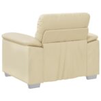 Sessel Creme 100x81x84 cm Kunstleder – Bild 6