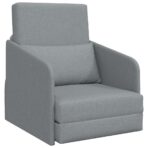 Schlafsofa 60cm Hellgrau Stoff – Bild 2