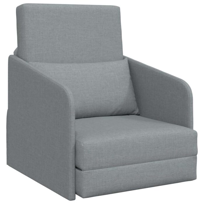 Schlafsofa 60cm Hellgrau Stoff – Bild 2