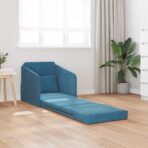 Schlafsofa Blau 65 x 80 x 83 cm Samt – Bild 3