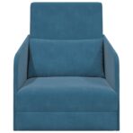 Schlafsofa Blau 65 x 80 x 83 cm Samt – Bild 5