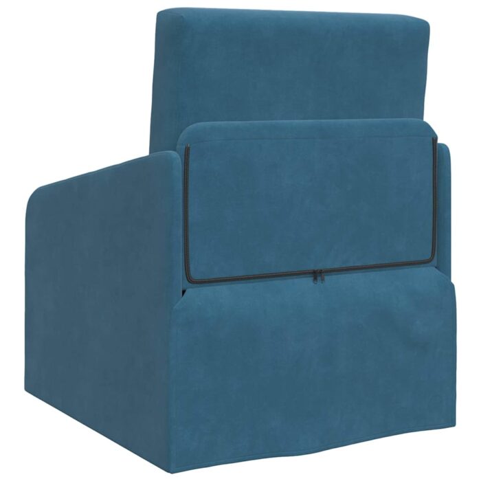 Schlafsofa Blau 65 x 80 x 83 cm Samt – Bild 7