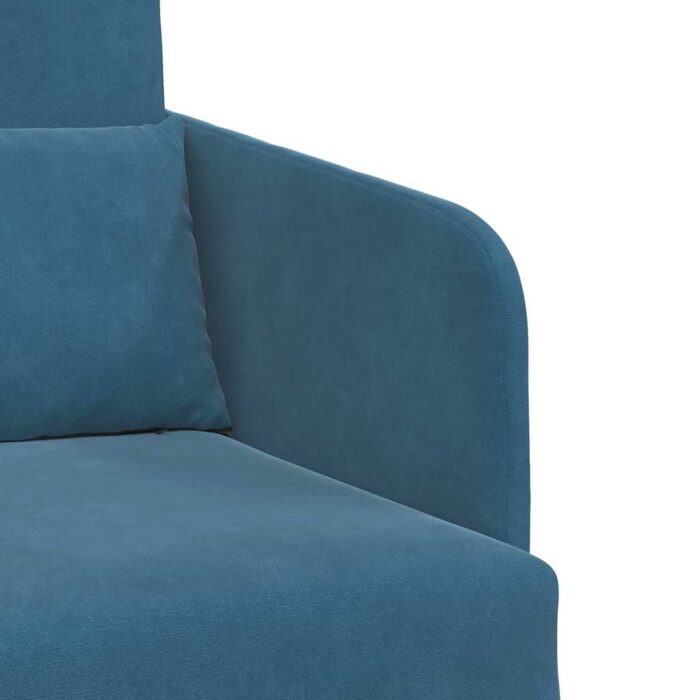 Schlafsofa Blau 65 x 80 x 83 cm Samt – Bild 8