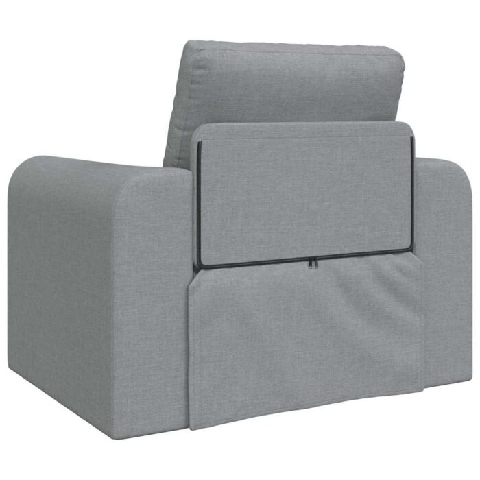 Schlafsofa Hellgrau 98 x 71 x 83 cm Stoff – Bild 7