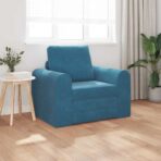 Schlafsofa Blau 98 x 71 x 83 cm Samt