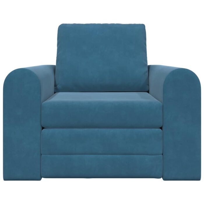 Schlafsofa Blau 98 x 71 x 83 cm Samt – Bild 5