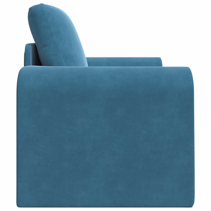 Schlafsofa Blau 98 x 71 x 83 cm Samt – Bild 6