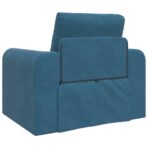 Schlafsofa Blau 98 x 71 x 83 cm Samt – Bild 7