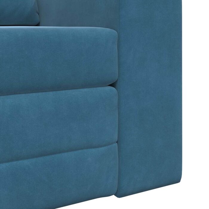 Schlafsofa Blau 98 x 71 x 83 cm Samt – Bild 9