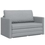 Schlafsofa 110cm Hellgrau Stoff – Bild 2