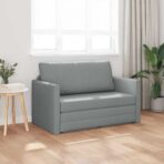 Schlafsofa 110cm Hellgrau Stoff – Bild 3