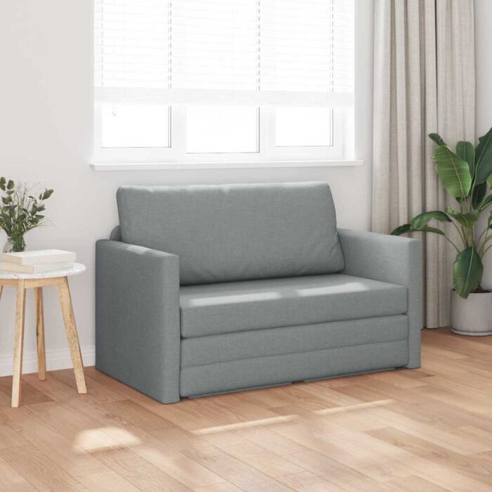 Schlafsofa 110cm Hellgrau Stoff – Bild 3