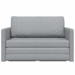Schlafsofa 110cm Hellgrau Stoff – Bild 6