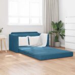 Schlafsofa 110cm Blau Samt