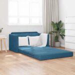 Schlafsofa 110cm Blau Samt