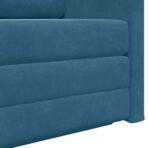 Schlafsofa 110cm Blau Samt – Bild 10