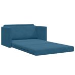 Schlafsofa 110cm Blau Samt – Bild 5