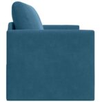 Schlafsofa 110cm Blau Samt – Bild 7