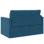 Schlafsofa 110cm Blau Samt – Bild 8