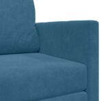 Schlafsofa 110cm Blau Samt – Bild 9