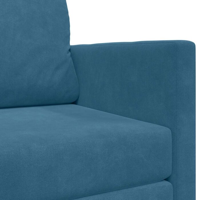 Schlafsofa 110cm Blau Samt – Bild 9