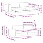Schlafsofa 200cm Hellgrau Stoff – Bild 12