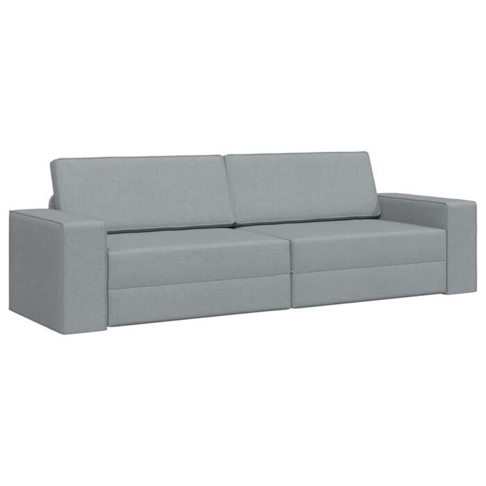 Schlafsofa 200cm Hellgrau Stoff – Bild 2
