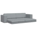 Schlafsofa 200cm Hellgrau Stoff – Bild 4
