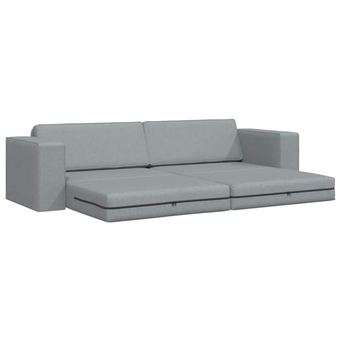 Schlafsofa 200cm Hellgrau Stoff – Bild 4