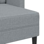 2-Sitzer-Sofa mit Chaiselongue L-Form Hellgrau 125 cm Stoff – Bild 7