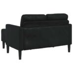 2-Sitzer-Sofa mit Chaiselongue L-förmig Schwarz 125 cm Kunstleder – Bild 5