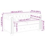 Chesterfield-Sofa 2-Sitzer Kunstleder Braun – Bild 8