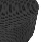 7-tlg. Garten-Sofagarnitur mit Auflagen Poly Rattan Schwarz – Bild 13