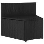 2-tlg. Garten-Sofagarnitur mit Auflagen Poly Rattan Schwarz – Bild 6