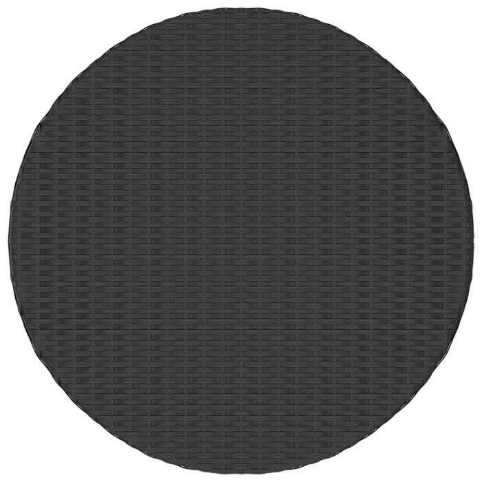 Gartentisch Schwarz 70x70x73 cm Poly Rattan – Bild 3