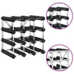 Weinregal für 12 Flaschen Schwarz Massivholz Kiefer – Bild 8