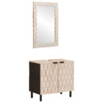 Badezimmer Sets Weisse gewaschene Oberfläche Massivholz Mango