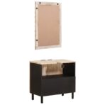 Badezimmer Sets Weisse gewaschene Oberfläche Massivholz Mango – Bild 6