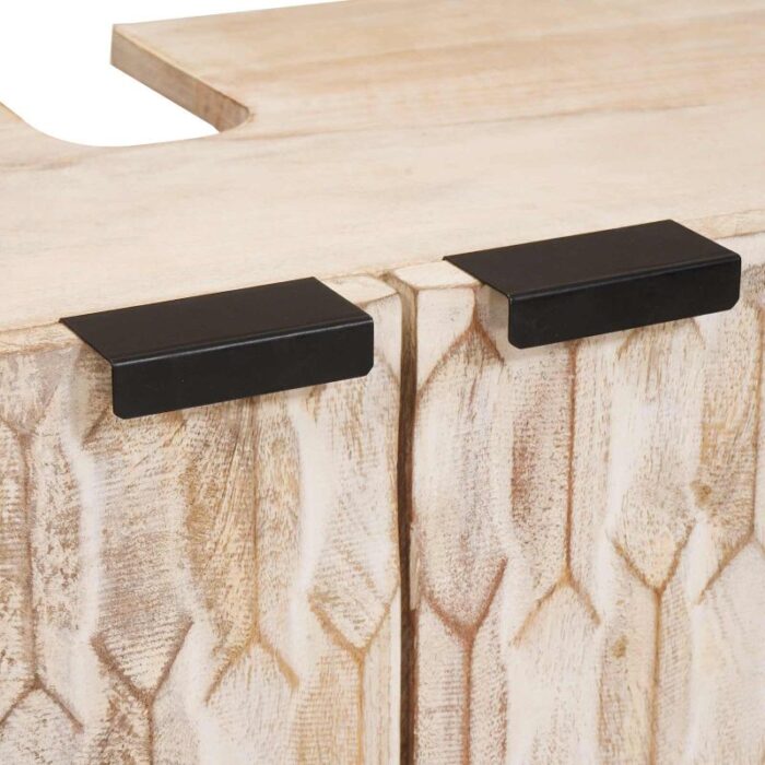 Badezimmer Sets Weisse gewaschene Oberfläche Massivholz Mango – Bild 8