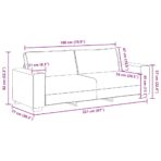 3-tlg. Sofagarnitur mit Kissen Hellgrau Stoff – Bild 13