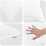 Bettdecken Set mit Kissen 2 pcs Weiss Mikrofaser – Bild 7